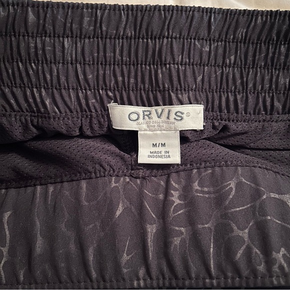 Orvis Women's Sz M Floral Embossed Pull-On Travel Skort Black Pockets Athletic - Picture 7 of 12